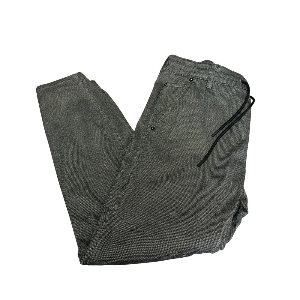 Projek Raw Mens Jogger Pants Size M Gray Textured Drawstring Tapered Utility